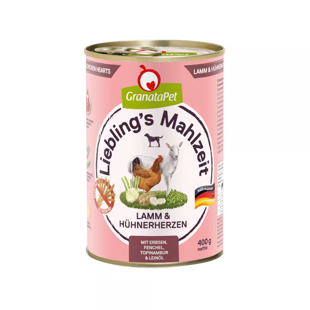 Liebling's Mahlzeit Dog Wet Food - Lamb & Chicken Hearts